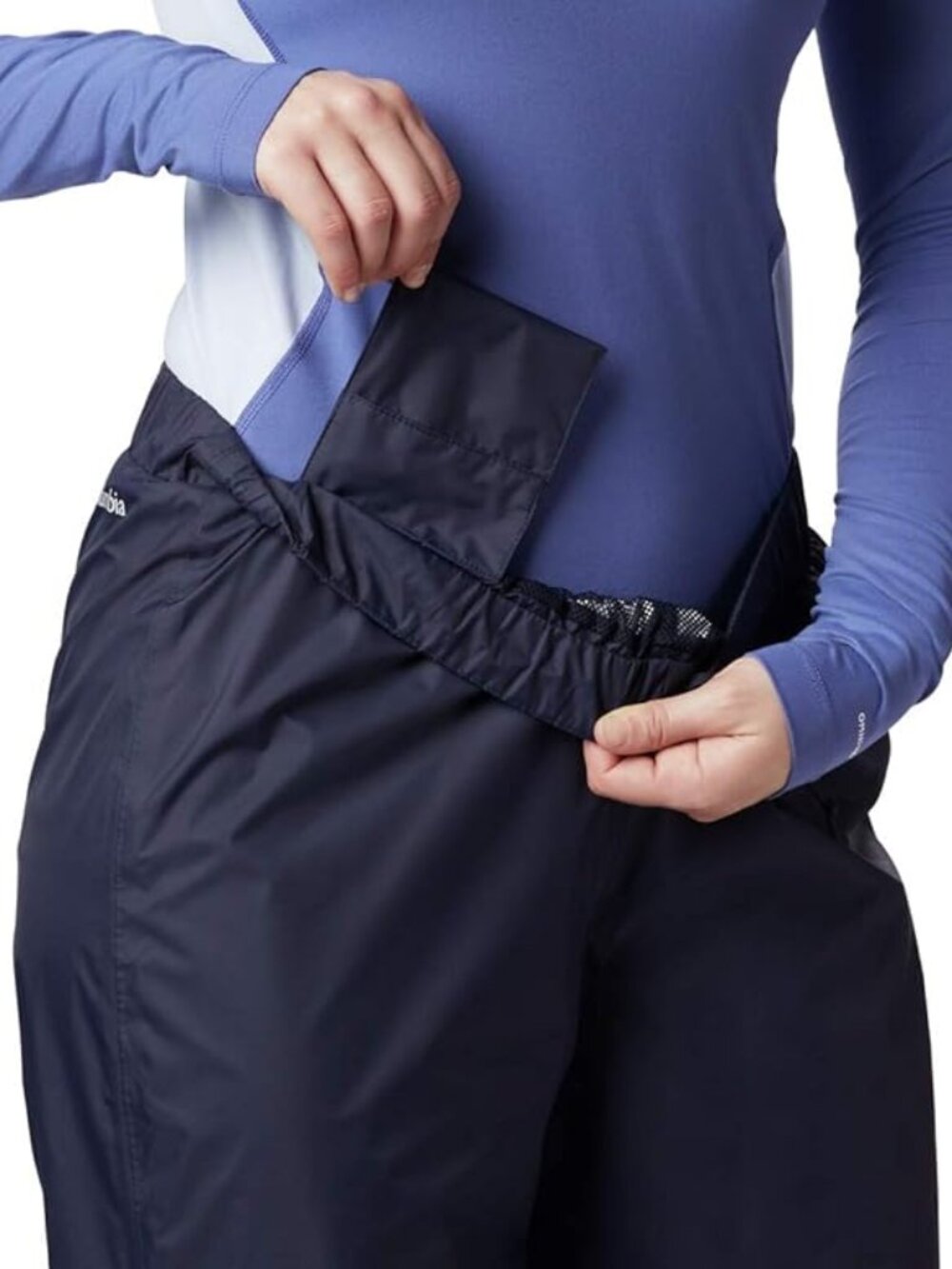 Columbia Women's Plus-size Storm Surge™ Pant Outerwear, dark nocturnal, 2X Short - Picture 4 of 5